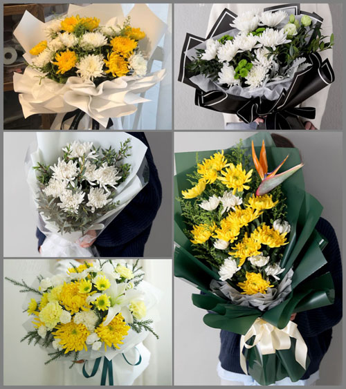 陕西渭南市韩城市新城街道白事花束代送